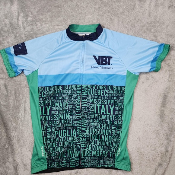 primal Other - Primal Shirt VBT Biking Vacations Mens Medium Blue Green Xanterra Cycling Jersey